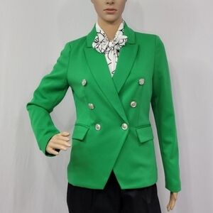 J & L Black Green Ponte Blazer